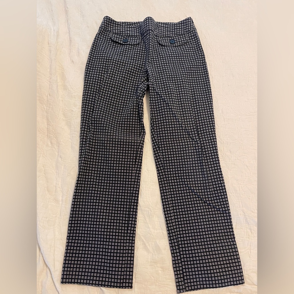 LOFT Black and White Patterned Pants